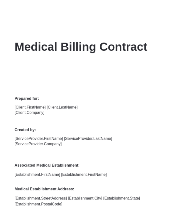 Medical Services Agreement