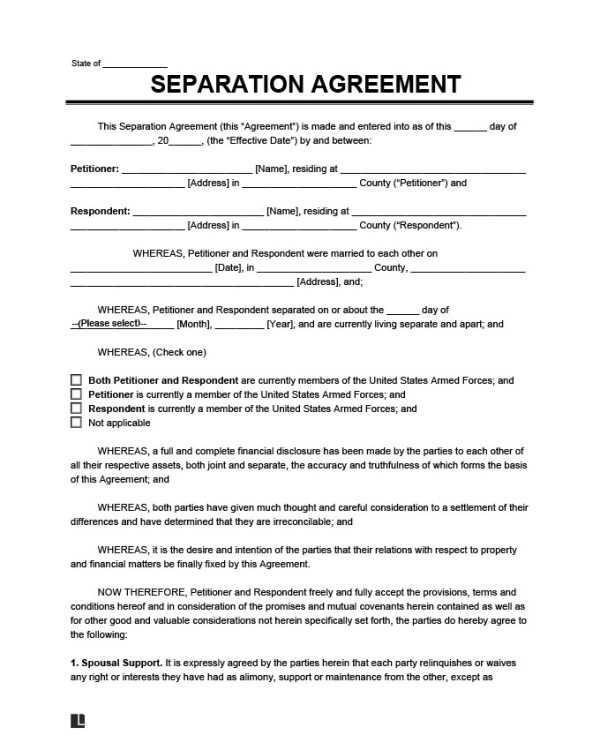 Separation Agreement